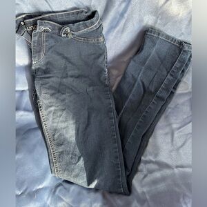 Dark blue solid wash woman’s jeans